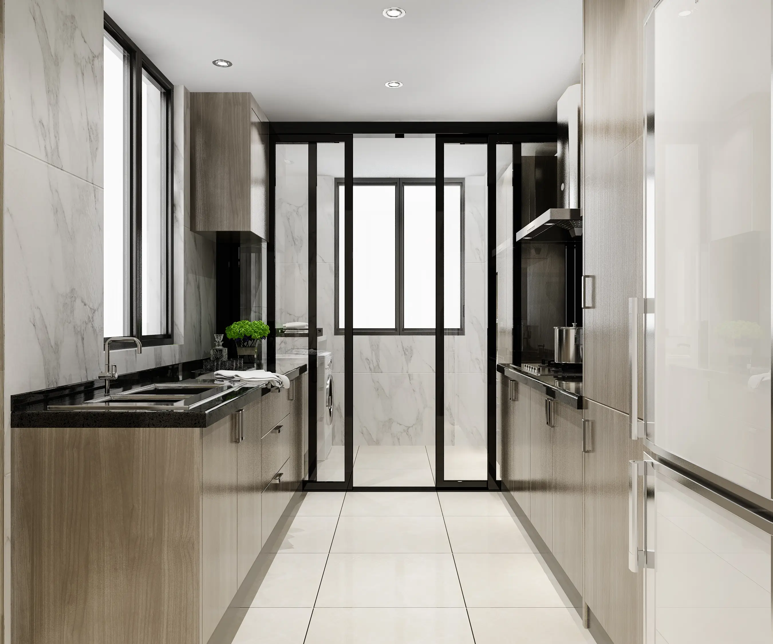 Parallel (Galley) Shaped Modular Kitchen