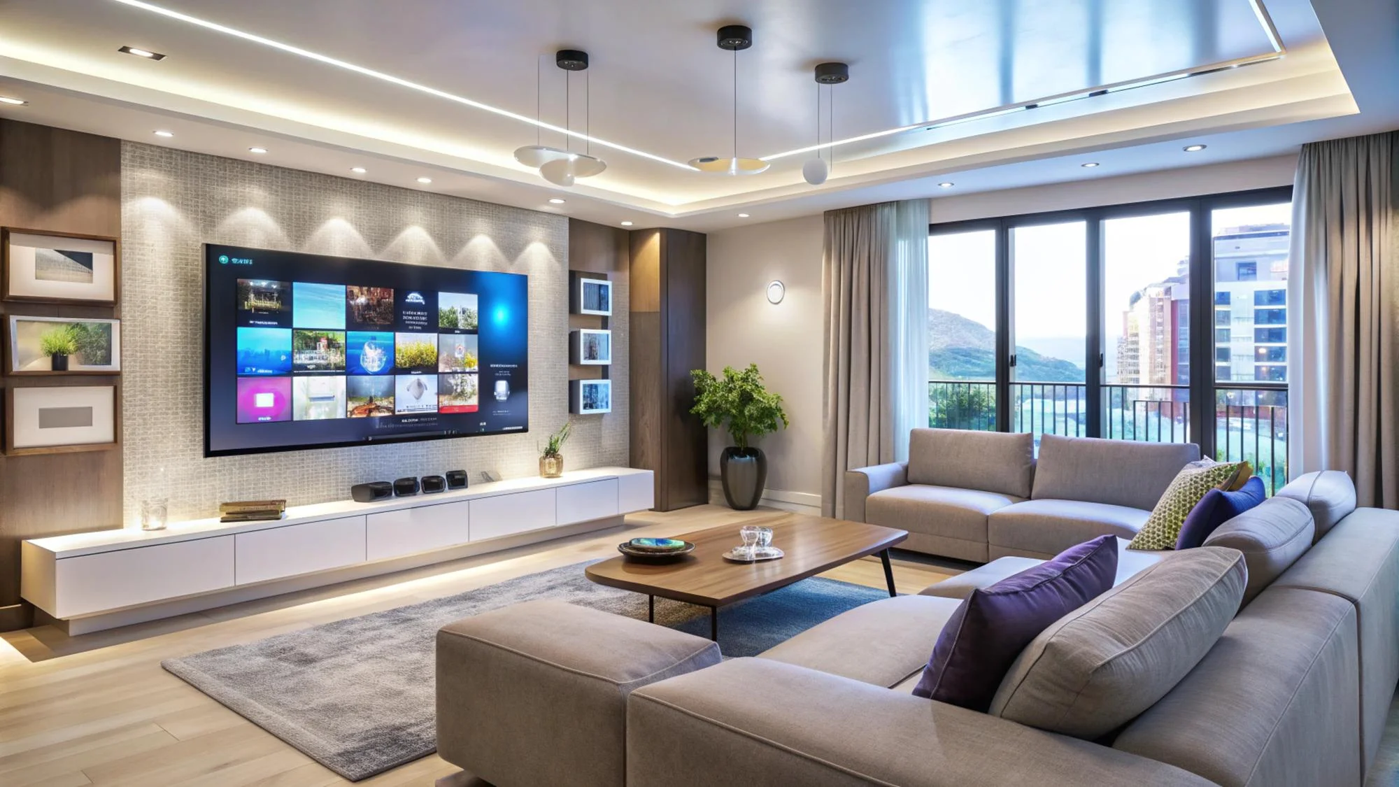 tv showcase interior