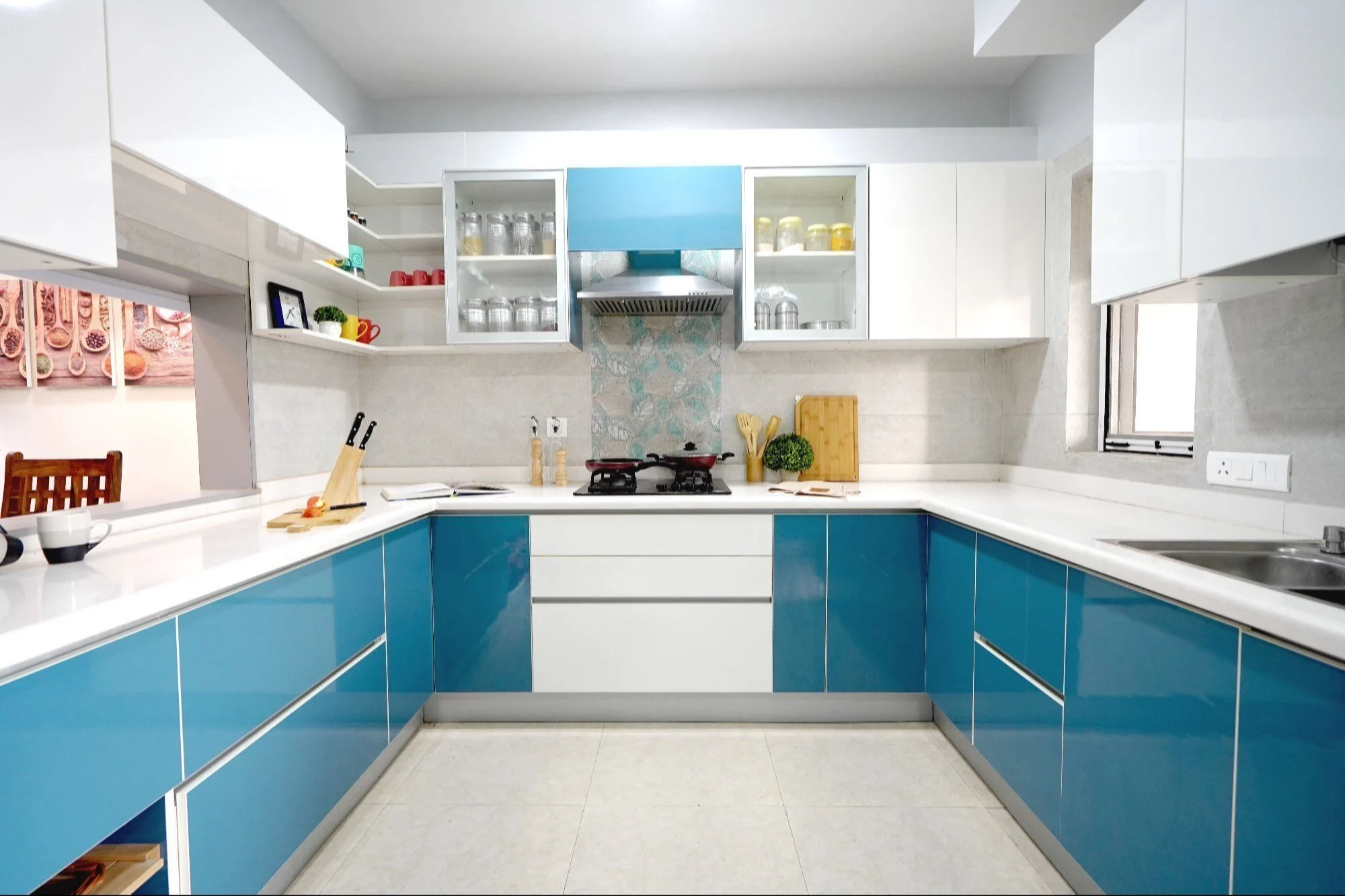 U-Shaped Modular Kitchen